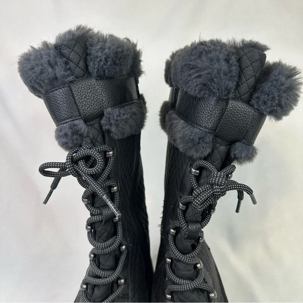 J Sport by Jambu Black Winter Boots with Faux Fur Trim 9